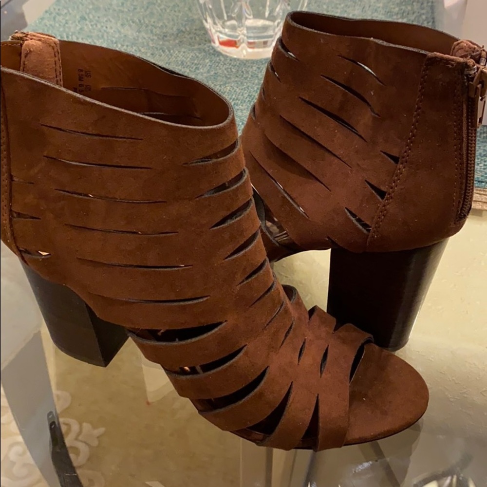Carlos Santana-Brown open toes heels- size 8.5